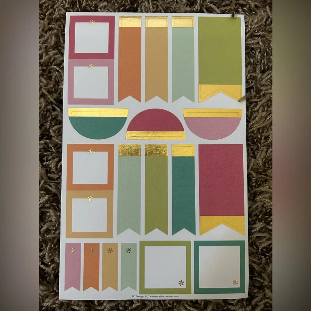 Erin Condren 7 Sheet Sticker Bundle #4 of 5